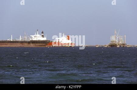 Öl laden Terminal am Ras Tanura, der weltweit größte Ölraffinerie, Saudi-Arabien Stockfoto
