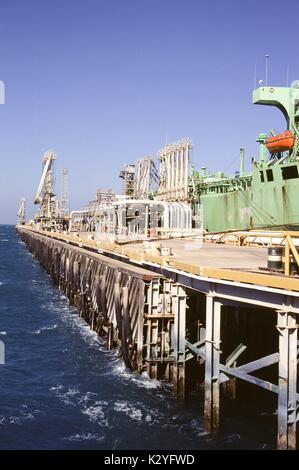 Öl laden Terminal am Ras Tanura, der weltweit größte Ölraffinerie, Saudi-Arabien Stockfoto