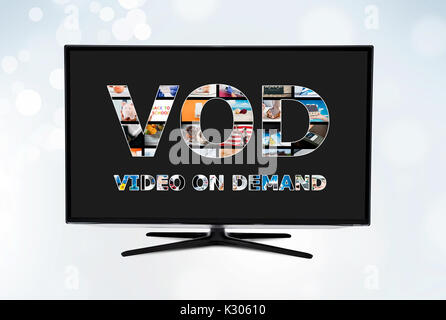 Video on demand VOD Service an Smart-TV Konzept Stockfoto