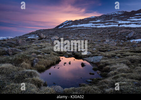 Sonnenaufgang am Mount Evans - Colorado Stockfoto