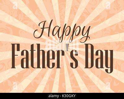 Der glückliche Vater Tag. Eine festliche Plakat mit Strahlen. Vector Illustration Stock Vektor