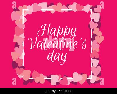 Happy Valentines Tag. Hintergrund für eine Karte der Glückwünsche. Vector Illustration. Stock Vektor
