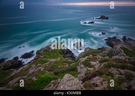 Meerblick von Pleinmont in der Vogtei Guernsey, Channel Islands, Großbritannien Stockfoto