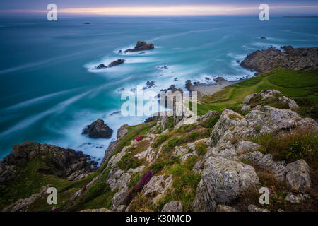 Meerblick von Pleinmont in der Vogtei Guernsey, Channel Islands, Großbritannien Stockfoto