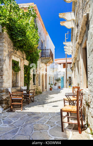 Traditionelles Restaurant auf der Insel Naxos, Griechenland. Stockfoto