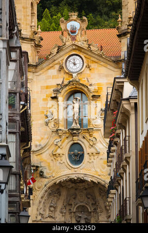 Santa María del Coro Basilika Kirche im Barock Stil, Altstadt, San Sebastian, Donostia, Guipúzcoa, Baskenland, Spanien Europa Stockfoto