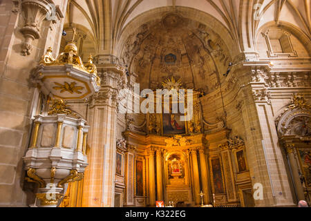 Santa María del Coro Basilika Kirche im Barock Stil, Altstadt, San Sebastian, Donostia, Guipúzcoa, Baskenland, Spanien Europa Stockfoto