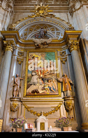 Santa María del Coro Basilika Kirche im Barock Stil, Altstadt, San Sebastian, Donostia, Guipúzcoa, Baskenland, Spanien Europa Stockfoto