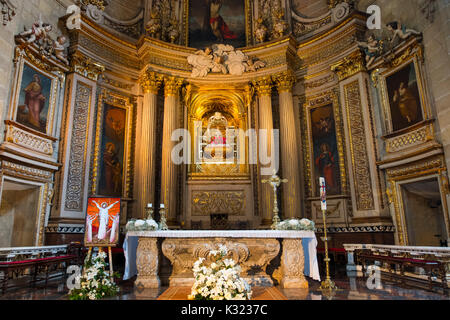 Santa María del Coro Basilika Kirche im Barock Stil, Altstadt, San Sebastian, Donostia, Guipúzcoa, Baskenland, Spanien Europa Stockfoto