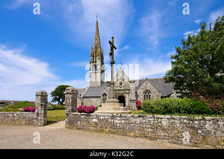 Kirche in Beuzec-Cap-Sizun Bretagne, Frankreich Stockfoto