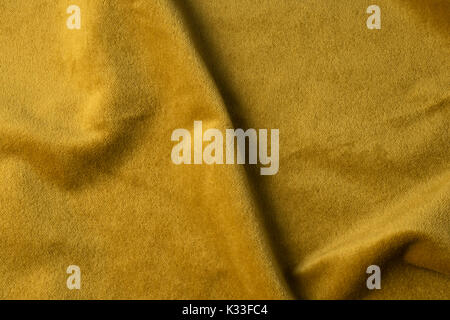 Golden Angoraziege velours Stoff, Samt, gemischt mit Seide Threads. mohair Textil. Kaschmir aus Samt und Wildleder chamois Wirkung. Für u Stockfoto