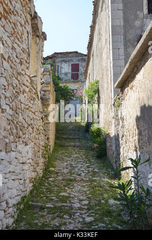 Alte Queparo Stadt, Albanien Stockfoto