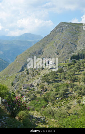 Alte Queparo Stadt, Albanien Stockfoto