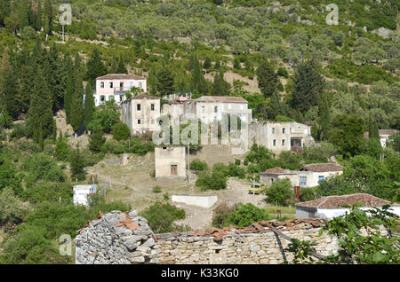 Alte Queparo Stadt, Albanien Stockfoto