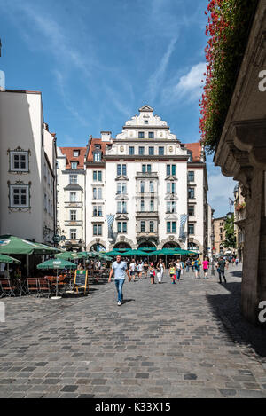 Das hofbräuhaus am Platzl in einem sonnigen München Tag des Sommers Stockfoto