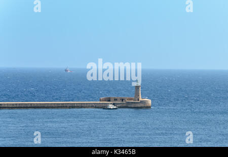 Den Leuchtturm von St. Elmo's Fort, Stockfoto