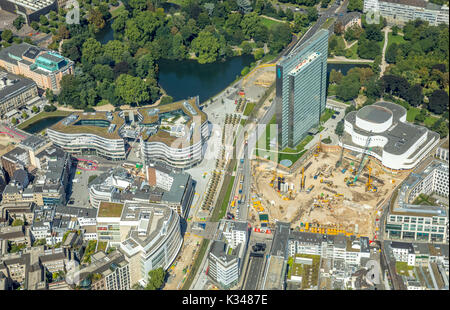 Dreischeibenhaus, ehemalige ThyssenKrupp Headquarter, gustaf-gründgens Square, Schauspielhaus, Düsseldorf, Rheinland, Nordrhein-Westfalen, Deutschland, D Stockfoto