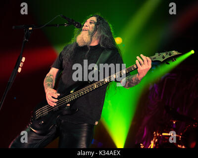 Slayer bei AB, Brussel, Belgien Stockfoto