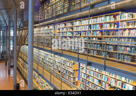 DELFT, Niederlande - 19 August 2017: Bibliothek der Technischen Universität Delft in den Niederlanden Stockfoto