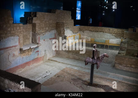 Brescia, Italien, 11. August 2017, alten Haus im Museum der römischen Ruinen und Santa Giulia Stockfoto