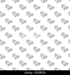 Einzigartige digitale Hopfen nahtlose Muster mit verschiedenen Symbolen und Zeichen auf weißem Hintergrund flachbild Vector Illustration Stock Vektor