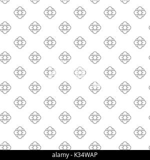 Einzigartige digitale Blumen nahtlose Muster mit verschiedenen Symbolen und Zeichen auf weißem Hintergrund flachbild Vector Illustration Stock Vektor