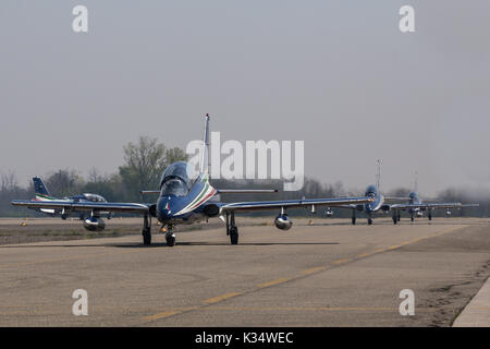 Italienische demoteam Frecce Tricolori Stockfoto