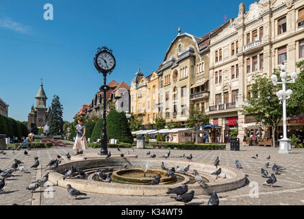 Sieg Platz (Piaţa Victoriei), Timisoara, Rumänien Stockfoto