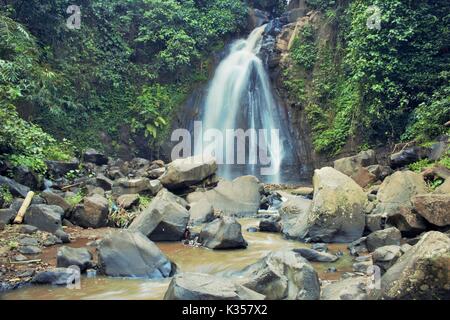 Wasserwand von Amir Chupan Kethak, in Malang Indonesien Stockfoto