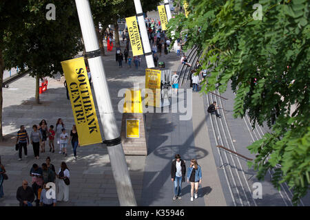 LONDON, ENGLAND - 11. August 2017 Die Southbank Centre, London, Großbritannien Stockfoto