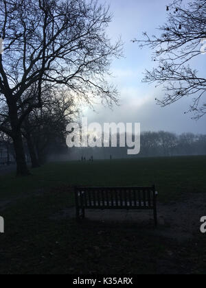 Foto muss Gutgeschrieben © Alpha Presse 066465 28/12/2016 Nebel in Highbury Felder nördlich von London. Stockfoto