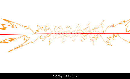 Ein abstraktes rot und orange Linie Hintergrundbild. Stockfoto