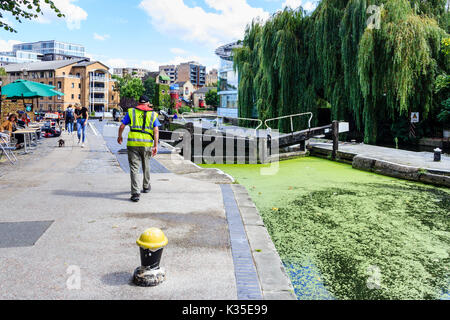 Stadt Straße sperren, Regent's Canal, Islington, London, UK Stockfoto