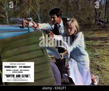 BONNIE UND CLYDE Warren Beatty, Faye Dunaway Datum: 1967 Stockfoto