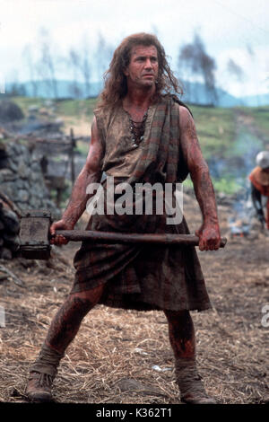 BRAVEHEART MEL GIBSON Datum: 1995 Stockfoto