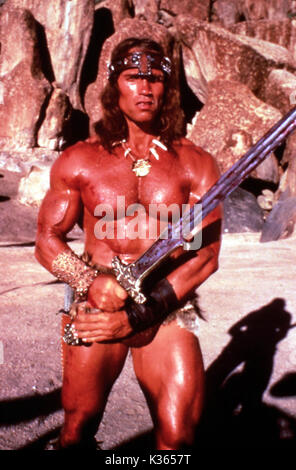 CONAN DER ZERSTÖRER ARNOLD SCHWARZENEGGER Datum: 1984 Stockfoto
