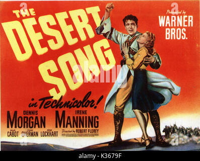 Die DESERT SONG DENNIS MORGAN UND IRENE MANNING Datum: 1943 Stockfoto