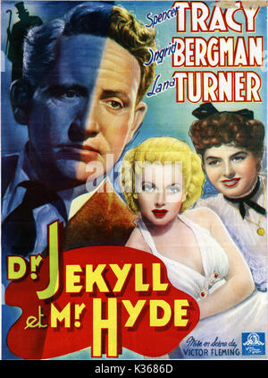 DR. JEKYLL und Mr. Hyde Spencer Tracy, Ingrid Bergman und Lana Turner. Datum: 1941 Stockfoto