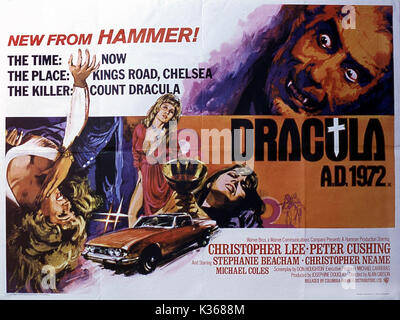 DRACULA A.D. CHRISTOPHER LEE Datum: 1972 Stockfoto