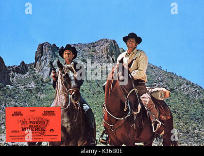 5 CARD STUD ROBERT MITCHUM und Dean Martin Datum: 1968 Stockfoto