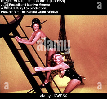 Blondinen bevorzugt Jane Russell, Marilyn Monroe Datum: 1953 Stockfoto