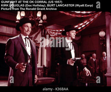 Schießerei am OK Corral Kirk Douglas, Burt Lancaster Datum: 1957 Stockfoto