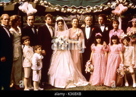 Der Pate Robert Duvall, [?] John CAZALE, GIANNI RUSSO, Talia Shire, MORGANA KING, Marlon Brando, James Caan, [?] Stockfoto