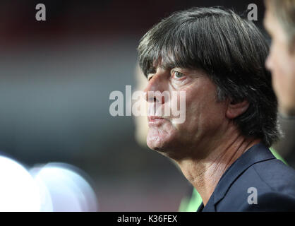 Prag, Tschechische Republik. 01 Sep, 2017. Der Bundestrainer Joachim Löw vor der Wm Qualifikation Gruppe Gruppenspiel zwischen Deutschland und der Tschechischen Republik in der Eden-Arena in Prag, Tschechische Republik, 01. September 2017. Foto: Jan Woitas/dpa/Alamy leben Nachrichten Stockfoto