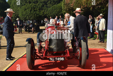 Hampton Court Palace, UK, 1. September, 2017. Prinz Michael von Kent öffnet der Concours von Eleganz. Marc Wainwright Fotografie/Alamy leben Nachrichten Stockfoto