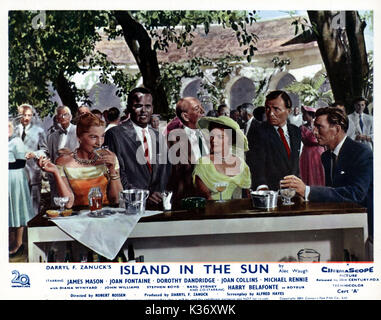Insel IN DER SONNE, Joan Fontaine, Harry Belafonte, Patricia Owens, James Mason und Michael Rennie Datum: 1957 Stockfoto