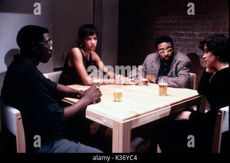 JUNGLE FEVER L-R, Wesley Snipes, Veronica Webb, Spike Lee, Annabella Sciorra Stockfoto