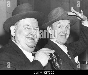 OLIVER HARDY UND STAN LAUREL IN 1952 Stockfoto