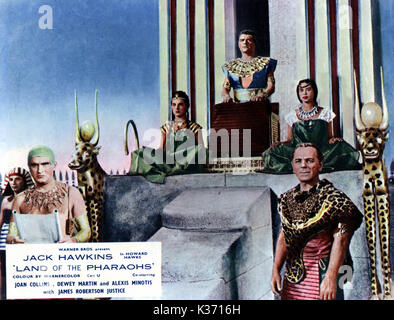 LAND DER PHARAONEN JACK HAWKINS als Pharao Cheops EIN WARNER BROS FILM Datum: 1955 Stockfoto