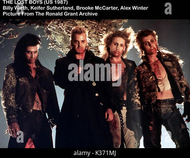 Die LOST BOYS BILLY WIRTH, Kiefer Sutherland, BROOKE MCCARTER, ALEX WINTER Datum: 1987 Stockfoto